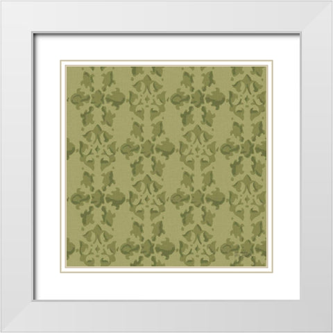 Vintage Petals Pattern VC White Modern Wood Framed Art Print with Double Matting by Pertiet, Katie