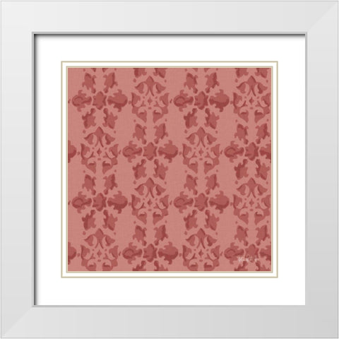 Vintage Petals Pattern VD White Modern Wood Framed Art Print with Double Matting by Pertiet, Katie