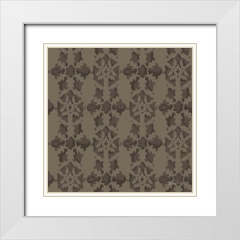Vintage Petals Pattern VF White Modern Wood Framed Art Print with Double Matting by Pertiet, Katie