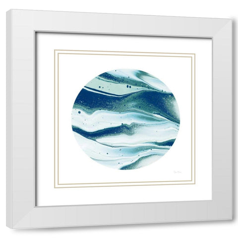 Dark Matter Blue II White Modern Wood Framed Art Print with Double Matting by Rhue, Piper
