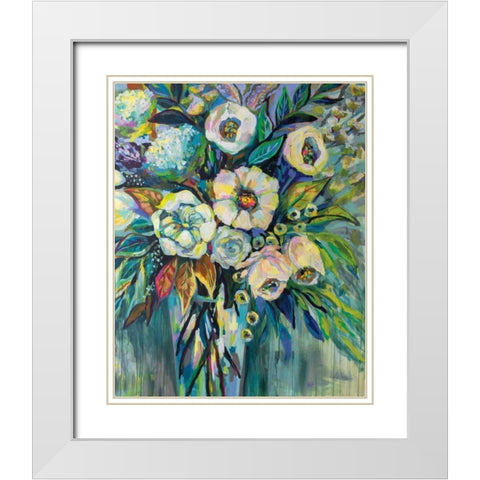 Jovial White Modern Wood Framed Art Print with Double Matting by Vertentes, Jeanette