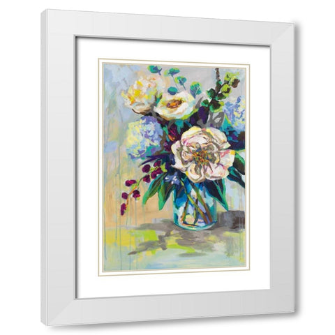Glowing White Modern Wood Framed Art Print with Double Matting by Vertentes, Jeanette