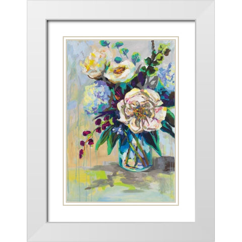 Glowing White Modern Wood Framed Art Print with Double Matting by Vertentes, Jeanette