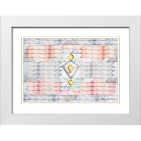 Colors of the Wind I White Modern Wood Framed Art Print with Double Matting by Rice, Kristy