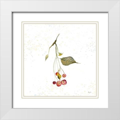 Botticelli Plants III White Modern Wood Framed Art Print with Double Matting by Rice, Kristy