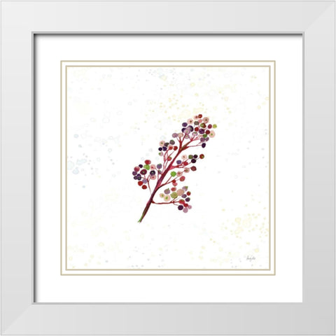 Botticelli Plants IV White Modern Wood Framed Art Print with Double Matting by Rice, Kristy