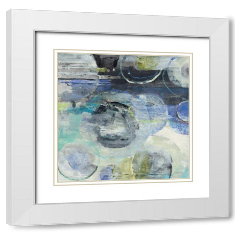 Cosmic White Modern Wood Framed Art Print with Double Matting by Hristova, Albena