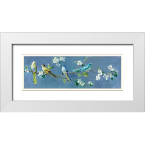 Spring in the Neighborhood I White Modern Wood Framed Art Print with Double Matting by Nai, Danhui