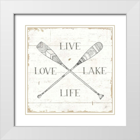 Lake Sketches VI White Modern Wood Framed Art Print with Double Matting by Brissonnet, Daphne