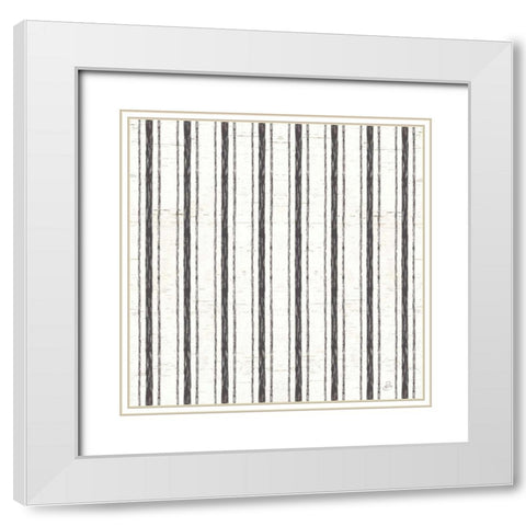 Lake Sketches Pattern II White Modern Wood Framed Art Print with Double Matting by Brissonnet, Daphne