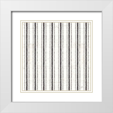 Lake Sketches Pattern II White Modern Wood Framed Art Print with Double Matting by Brissonnet, Daphne