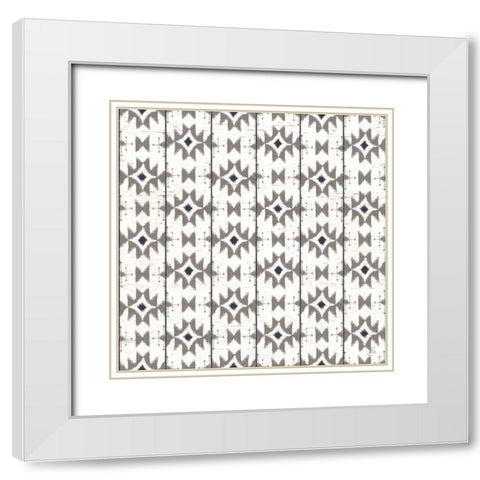 Lake Sketches Pattern IIIA White Modern Wood Framed Art Print with Double Matting by Brissonnet, Daphne