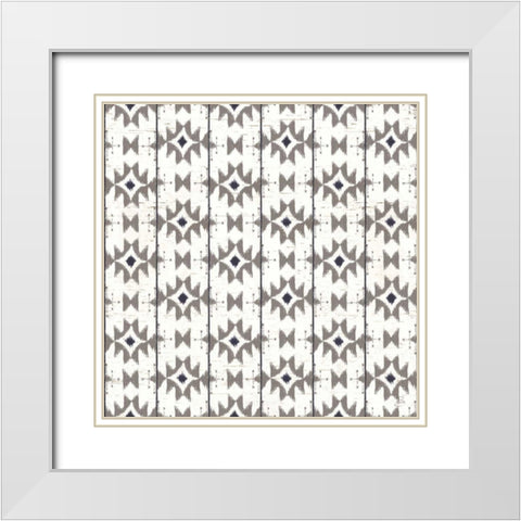 Lake Sketches Pattern IIIA White Modern Wood Framed Art Print with Double Matting by Brissonnet, Daphne