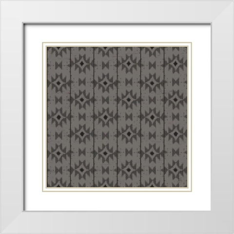 Lake Sketches Pattern IIIB White Modern Wood Framed Art Print with Double Matting by Brissonnet, Daphne