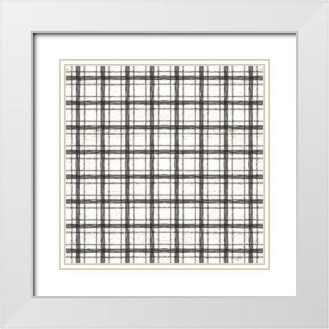 Lake Sketches Pattern IV White Modern Wood Framed Art Print with Double Matting by Brissonnet, Daphne