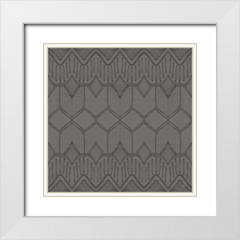 Lake Sketches Pattern VB White Modern Wood Framed Art Print with Double Matting by Brissonnet, Daphne