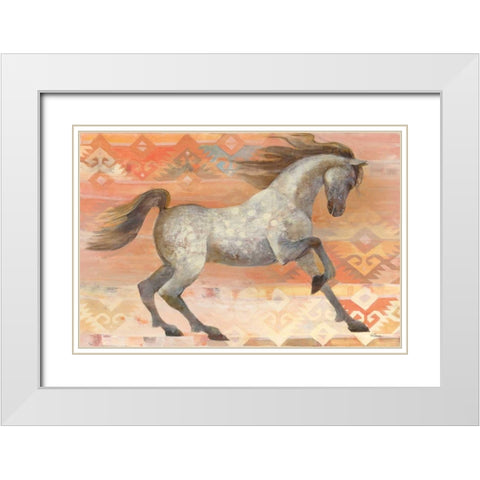 Grand Entrance Southwest Boho Blush White Modern Wood Framed Art Print with Double Matting by Hristova, Albena