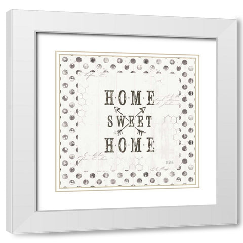 Farmhouse Fresh 01A Home Sweet Home White Modern Wood Framed Art Print with Double Matting by Pertiet, Katie