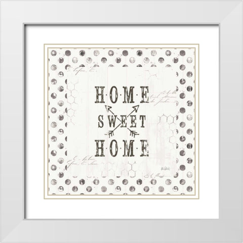 Farmhouse Fresh 01A Home Sweet Home White Modern Wood Framed Art Print with Double Matting by Pertiet, Katie