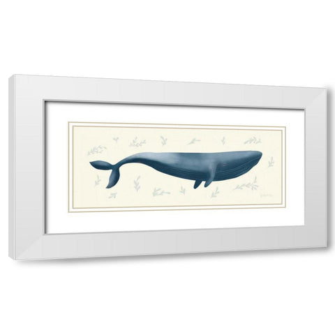Ocean Life Whale White Modern Wood Framed Art Print with Double Matting by Thorns, Becky