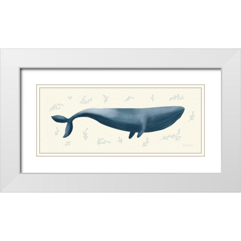 Ocean Life Whale White Modern Wood Framed Art Print with Double Matting by Thorns, Becky