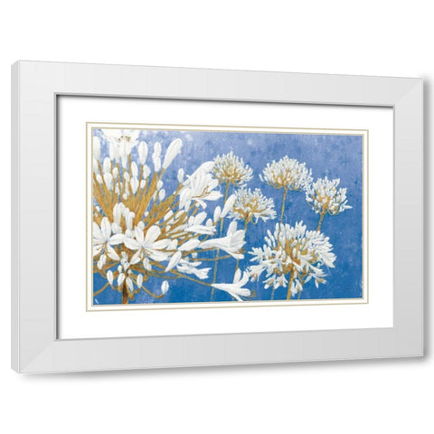 Golden Spring Blue White Modern Wood Framed Art Print with Double Matting by Wiens, James