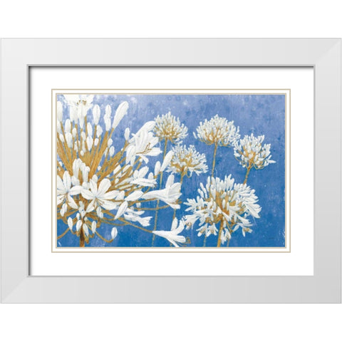 Golden Spring Blue White Modern Wood Framed Art Print with Double Matting by Wiens, James