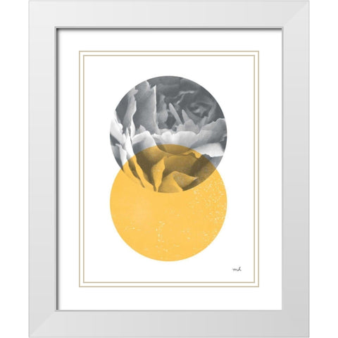 Blossoms I v2 White Modern Wood Framed Art Print with Double Matting by Hershey, Moira