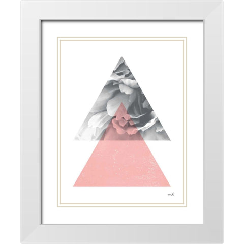 Blossoms II v2 White Modern Wood Framed Art Print with Double Matting by Hershey, Moira