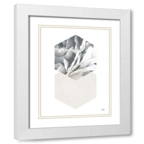 Blossoms IV v2 White Modern Wood Framed Art Print with Double Matting by Hershey, Moira