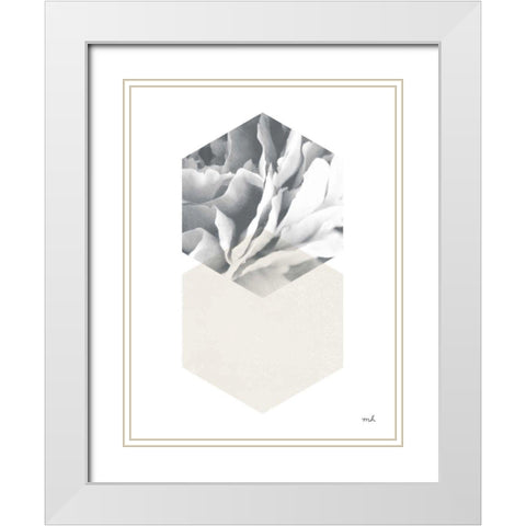 Blossoms IV v2 White Modern Wood Framed Art Print with Double Matting by Hershey, Moira