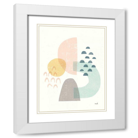Happy Thoughts I v2 White Modern Wood Framed Art Print with Double Matting by Hershey, Moira