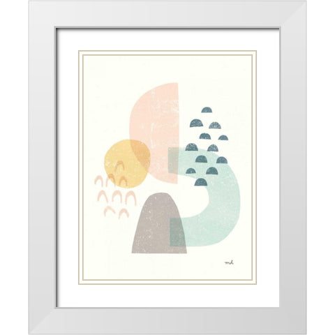 Happy Thoughts I v2 White Modern Wood Framed Art Print with Double Matting by Hershey, Moira