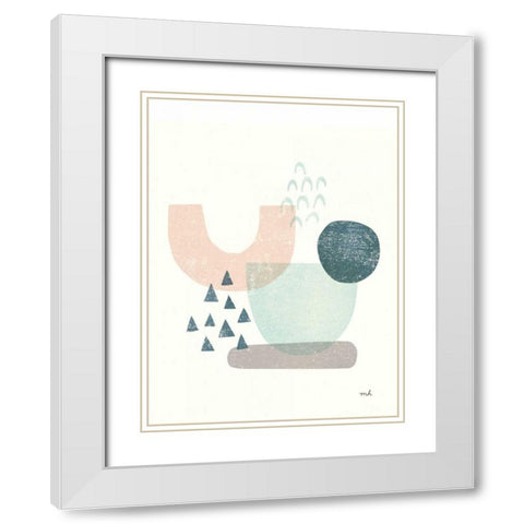 Happy Thoughts II v2 White Modern Wood Framed Art Print with Double Matting by Hershey, Moira