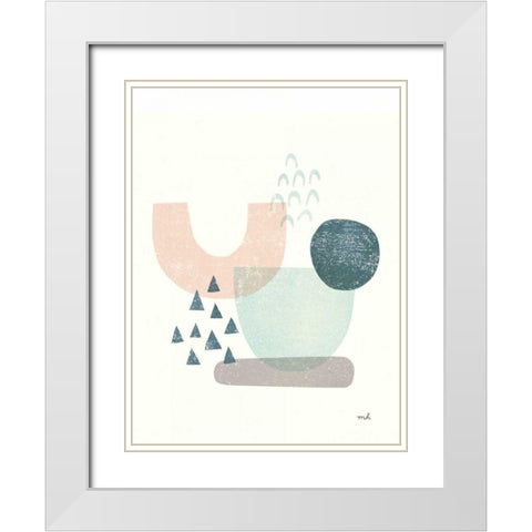 Happy Thoughts II v2 White Modern Wood Framed Art Print with Double Matting by Hershey, Moira