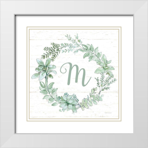 Farmhouse Cotton X v2 Sage White Modern Wood Framed Art Print with Double Matting by Grove, Beth