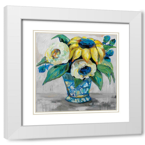 Ginger Jar II Gray White Modern Wood Framed Art Print with Double Matting by Vertentes, Jeanette