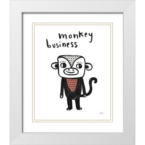 Scandy Baby Gray II White Modern Wood Framed Art Print with Double Matting by Averinos, Melissa