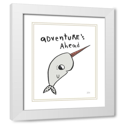 Scandy Baby Gray VIII White Modern Wood Framed Art Print with Double Matting by Averinos, Melissa