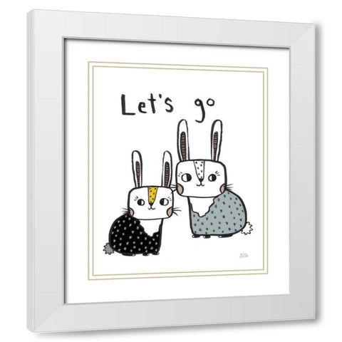 Scandy Baby Light V White Modern Wood Framed Art Print with Double Matting by Averinos, Melissa