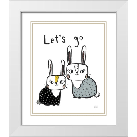 Scandy Baby Light V White Modern Wood Framed Art Print with Double Matting by Averinos, Melissa