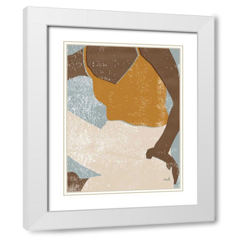 Casual III White Modern Wood Framed Art Print with Double Matting by Hershey, Moira