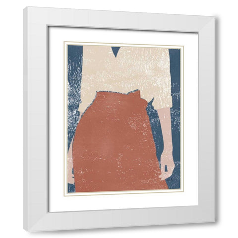 Casual IV White Modern Wood Framed Art Print with Double Matting by Hershey, Moira