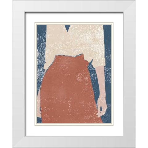 Casual IV White Modern Wood Framed Art Print with Double Matting by Hershey, Moira