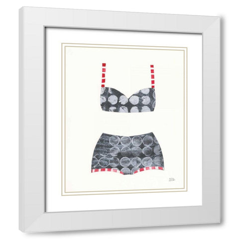Bathing Beauty I White Modern Wood Framed Art Print with Double Matting by Averinos, Melissa