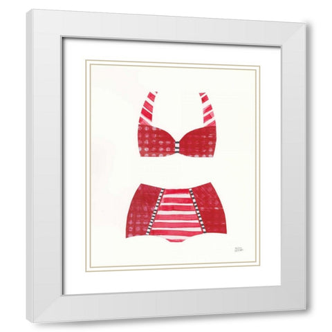 Bathing Beauty II White Modern Wood Framed Art Print with Double Matting by Averinos, Melissa