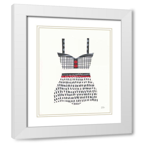 Bathing Beauty IV White Modern Wood Framed Art Print with Double Matting by Averinos, Melissa