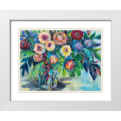 Key West White Modern Wood Framed Art Print with Double Matting by Vertentes, Jeanette