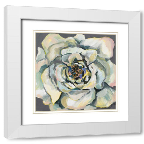 Bloom I White Modern Wood Framed Art Print with Double Matting by Vertentes, Jeanette