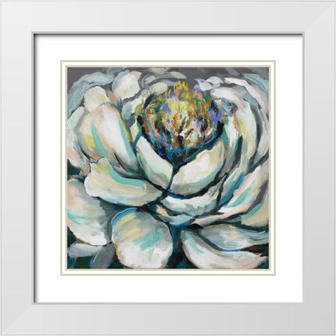 Bloom II White Modern Wood Framed Art Print with Double Matting by Vertentes, Jeanette